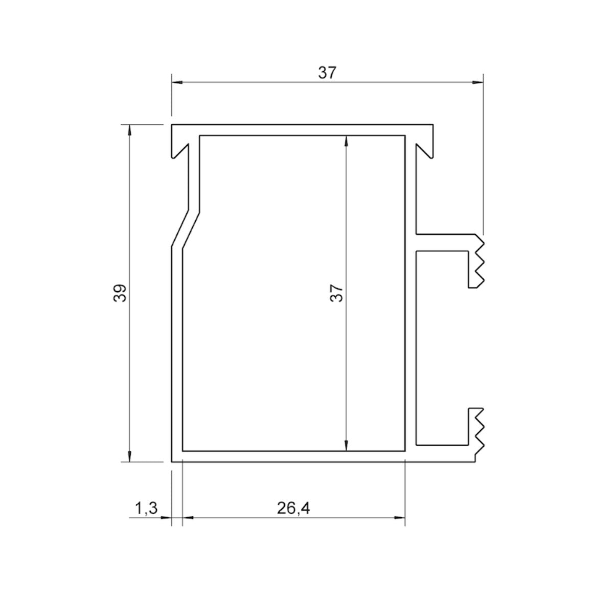 Mounting Systems Montageschienen Modultragprofil (4er-Sets von 3,30m bis 6,20m Länge)