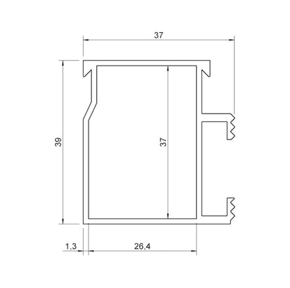 Mounting Systems Montageschienen Modultragprofil (4er-Sets von 3,30m bis 6,20m Länge)