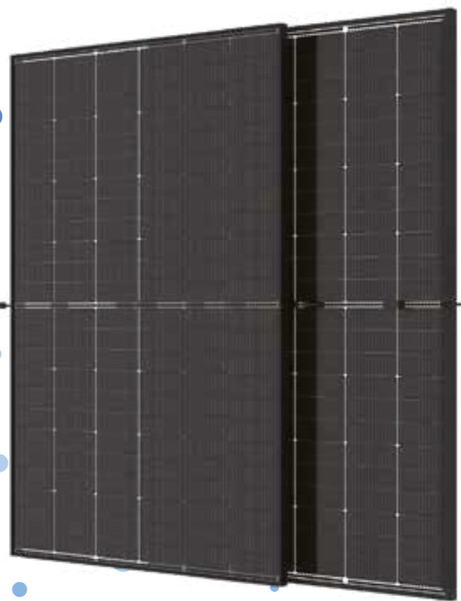 Balkonkraftwerk 870Wp mit Trina Solar Bifazial und 3,2kWh Speicher