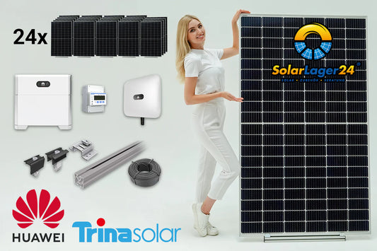 Komplettpaket 10 KWp mit Huawei Speicher, Trina Solar 450W und Montagematerial Ziegeldach