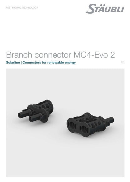 1 Paar MC4 EVO2 "Male + Female" Abzweigbuchse / Branch connector