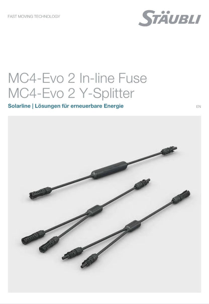Stäubli MC4-EVO2 Y-Splitter, 1.500V, STECKER-STECKER-BUCHSE