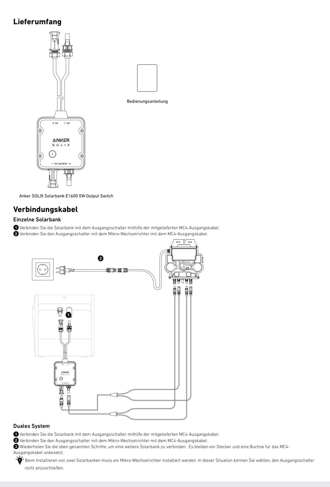 Anker SOLIX Solarbank E1600 + 17Y0 Schalter Nulleinspeisung